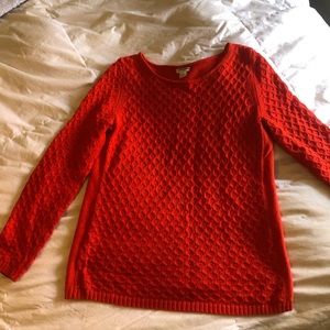 J crew oversized red textured sweater small